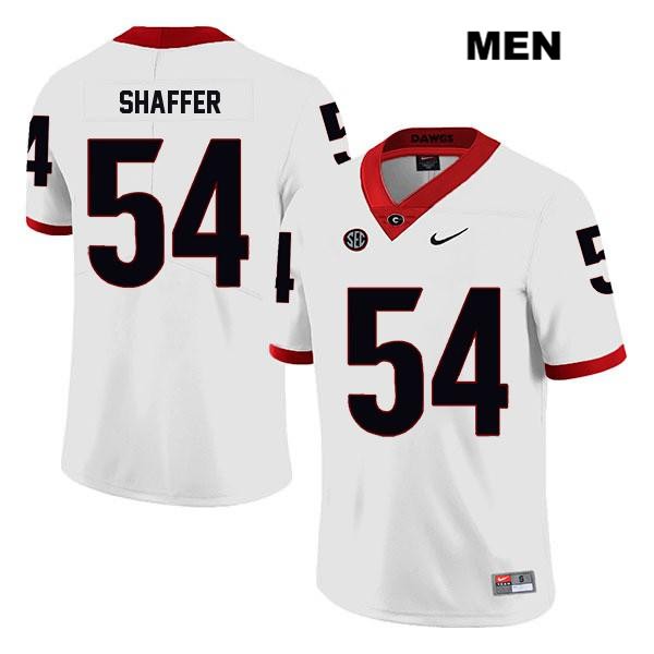 Georgia Bulldogs Men's Justin Shaffer #54 NCAA Legend Authentic White Nike Stitched College Football Jersey LGI3756CV